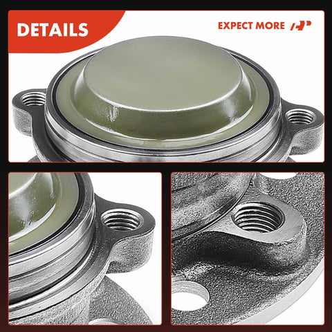 Close-up view of a Front Wheel Bearing And Hub Assembly For Mercedes-Benz C300 C350e E300 E350 E450 GLC300 CLS450 GLC43 AMG AWD