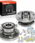 Two Front Or Rear Wheel Bearing And Hub Assembly Set For Mercedes Benz CLA 250 CLA 35 AMG CLA 45 AMG GLA 250 GLA 35 AMG GLA 45 AMG A 220 A 35 AMG GLB 250 GLB 35 AMG OEM Quality Replacement featuring two sets of pre-greased wheel bearings and bolts