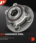 Front view of OEM Quality Replacement wheel bearing and hub assembly set for Mercedes CLA 250 CLA 35 AMG CLA 45 AMG GLA 250 GLA 35 AMG