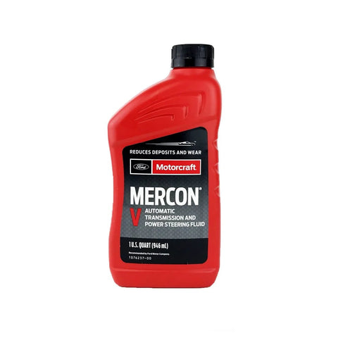 Mercon V Automatic Transmission Fluid For Smooth Shifts And Long Haul Reliability, case of 12 quarts, red bottle front view