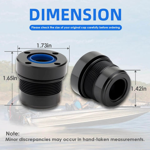 Steering Actuator End Cap Seal Kit for Mercury Outboard for Uflex UC128 UC128-OBF SVS Cylinders - Replaces 898349A15 dimensions.