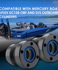 Steering Actuator End Cap Seal Kit for Mercury Outboard for Uflex UC128 UC128-OBF SVS Cylinders with boat in background