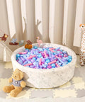 Ball Pit Balls - Pack of 200pcs Crush Proof Plastic Children's Toy Balls Mermaid Ocean Balls in a round marble play pit