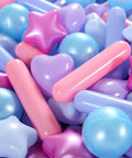 Ball Pit Balls - Pack of 200pcs Crush Proof Plastic Children's Toy Balls Mermaid Ocean Balls for Birthday Party Christmas Water Toy Indoor Outdoor,4 Shapes, colorful balls and shapes