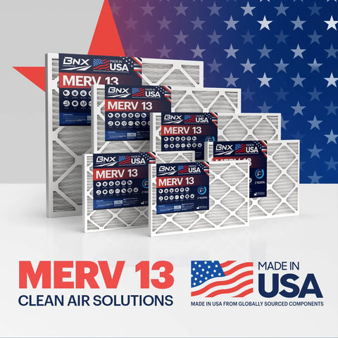 Experience cleaner air with a 6-pack of 20x20x1 MERV 13 electrostatic pleated filters that capture pollen, mold, bacteria, smoke