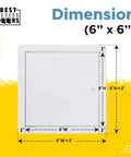 BA-AHD 6x6 Metal Access Panel With Concealed Pin Hinge 16 Gauge Steel Non Rated Drywall Ceilings White LEED Compliant