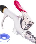 Powerful all metal air blow gun kit delivers efficient dust and debris removal with a 1/4 inch quick-connect, rubber tip