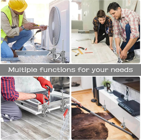 ✝️ 2Pcs Metal Labor Saving Arm Jack, Load-Bearing 440 lb Multi-Function Height Adjustment used for tile and panel lifting