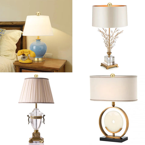 Various table lamps with 2 Pack 22mm Metal Ball Lamp Finials Caps And Knob With Classic Style Decorative Screw Cap Nuts in silver.