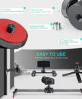 Compact Metal Mini Ball Head With 1/4 Inch And 3/8 Inch Screw Mount For DSLR Cameras, close-up on mounts and installed setup
