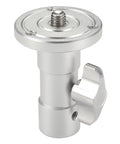 5/8 Inch Baby Ball Head Adapter To 3/8 Inch Thread For C Stand And Light Stand Mounts, all-metal aluminum with dual mounting holes