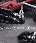Close-up of Metal Ball Head Screws For 1/10 Scale RC Cars with hex key, threaded for 94122 94166 94155 94188 Models, high strength alloy.