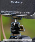 Metal Ball Head For Tripods And Mounts With 360 Degree Swivel And 125 Degree Tilt One Quarter Inch Cold Shoe Adapter in use