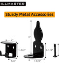 Heavy Duty 18 Inch Cane Bolt Gate Drop Rod For Wood Fences And Doors, steel brackets and screws for secure installation.