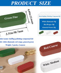 Metal Buffing Polishing Compound Kit 3 Piece For Bright Finishes Includes Green Fine White Medium Red Coarse Compounds