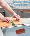 Person using Metal Buffing Polishing Compound Kit 3 Piece For Bright Finishes Includes Green Fine White Medium Red Coarse Compounds on surface