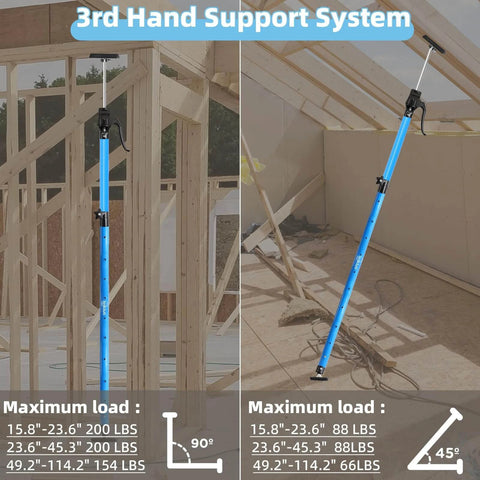 Installation of ✝️ 2PK High Quality Metal Cabinet Jacks for Installing Cabinets,200LB Load 3rd Hand Support System at 90° and 45° angles