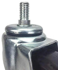 Close-up of a metallic swivel caster with mounting hardware from Premium Shopping Cart Wheels & Casters Replacement Kit - Hardware Included.