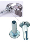 Eight Pcs Metal Caster Sockets With Three Eighths Inch Diameter And Length One And One Quarter Inches Stem Sleeve For Chair Legs