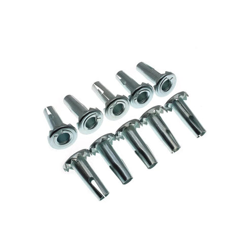 Metal Caster Sockets Eight Pack Stem Sleeve Wheel Socket For Replacing Plug In Mounting Rod Grip Ring Casters And Chair Legs