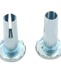 Eight Pcs Metal Caster Sockets With Three Eighths Inch Diameter And Length One And One Quarter Inches Stem Sleeve For Chair Legs