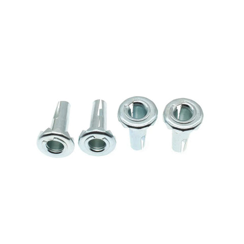 Metal Caster Sockets Eight Pack Stem Sleeve Wheel Socket For Replacing Plug In Mounting Rod Grip Ring Casters And Chair Legs Three Eighths Inch Inner Diameter Durable Wear Resistant Rust Proof Furniture And Equipment Casters close-up view