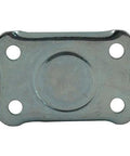 Top view of mounting plate for Heavy Duty Rubber Caster Wheel With Rigid Non Swivel Top Plate For Furniture And Carts 2 Inch Wheel Size
