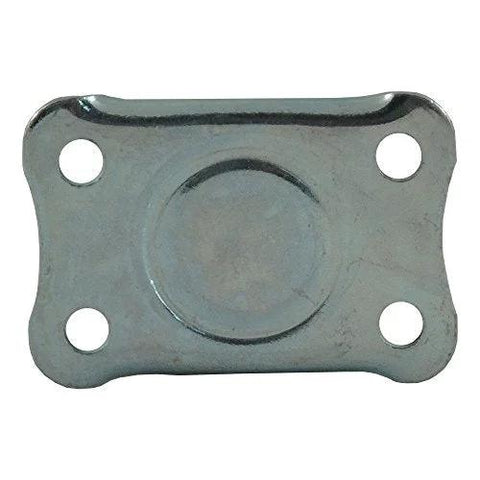 Top view of mounting plate for Heavy Duty Rubber Caster Wheel With Rigid Non Swivel Top Plate For Furniture And Carts 2 Inch Wheel Size