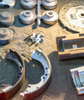 Metal parts cleaned and etched by aluminum oxide medium grit blasting media in a reusable 8 lb bag for wet or dry blasting.