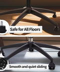 Heavy Duty 28 Inch Metal Base Replacement With 5 Polyurethane Wheels Bell Glides For Office And Gaming Chairs, 2500 Lb Load Capacity