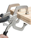 Adjustable Metal Face Clamps 11 Inch Pack Of 2 For Woodworking Welding And Repairs Black Silver clamping wooden board