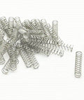 Metal Compression Spring 0.5Mm Wire Diameter 5Mm Outer Diameter 25Mm Length Silver Tone Nickel Plated 100 Pack For Small Mechanical Projects Do It Yourself Repairs