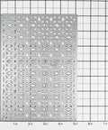 Grid Background Board Die Set For Card Making And Scrapbooking Metal Cutting Dies shown on a measurement grid surface