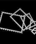 Rectangle Metal Cutting Dies Set For Scrapbooking And Card Making, 5 Size Variations, Durable Carbon Steel, on black background.