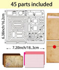 Pro Grade File Pocket Metal Die Cuts Set For Card Making And Scrapbooking, 0.8mm Carbon Steel Embossing Dies with 45 parts