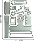 Dope Document Clips Die Cut For Card Making And Scrapbooking With Intricate Metal Cutting Design, showing precise patterns and dimensions.