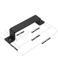Image showing dimensions of Two Pack Sliding Barn Door Handles Metal Gate Pulls for Interior and Outdoor Doors 7.5 Inch Length.