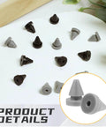 50 Pack Metal Door Silencers And Slammers One Half Inch Diameter Black And Silver Durable Silicone Rubber Door Stop Cushions For Metal Frames Quiet Slam Prevention Easy Install Long Lasting