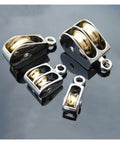 52mm Metal Sheave Zinc Alloy Fixed Pulley Crown Block and Tackle Lifting Wheel Mini Single/Double Pulley for DIY(52mm Double Pulley)