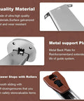 Two Pack Center Track Drawer Slides For Rite Trak II Rails Kit showing quality material, metal support plate, and drawer stops with rollers.