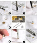 600 Pcs Three Sixteenth Inch Metal Eyelets Grommets Kit With Three Piece Tool Set And Storage Box In Four Colors for DIY projects
