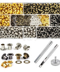 600 Pcs Three Sixteenth Inch Metal Eyelets Grommets Kit With Three Piece Tool Set And Storage Box In Four Colors