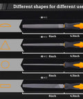 Premium 17-piece file set in a rugged carry case showing various shapes of 8 inch engineer files and 4.3 inch needle files