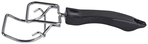 Black handle with chrome metal wire frame tool for holding pottery or small parts