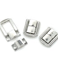 12 Pieces Metal Hasp Latch Clasps Set With 25x20mm Silver Finish for Boxes and DIY Projects displayed on white background