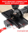 Metal Concealed Hinge Jig With Quick Clamp And Dust Vacuum Adapter in use with drill, precise 35mm holes for cabinets, GOINGMAKE