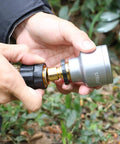 Connecting Garden Hose Quick Connect Fittings Set 3/4 Inch GHT Male And Female Metal Hose Connectors in a garden