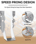 Image showing 25 Pcs 2x6 Joist Hangers,20 Gauge Metal Face Mount Joist Hangers, Lu26 Joist Hanger Galvanized, Hurricane Ties for Rafter