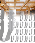 25 Pcs 2x6 Joist Hangers,20 Gauge Metal Face Mount Joist Hangers, Lu26 Joist Hanger Galvanized, Hurricane Ties for Rafter
