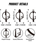 Product details of Three-Piece Knife, Fork and Spoon Kitchen Hook - Metal Wall Hanging with dimensions and elegant design features.